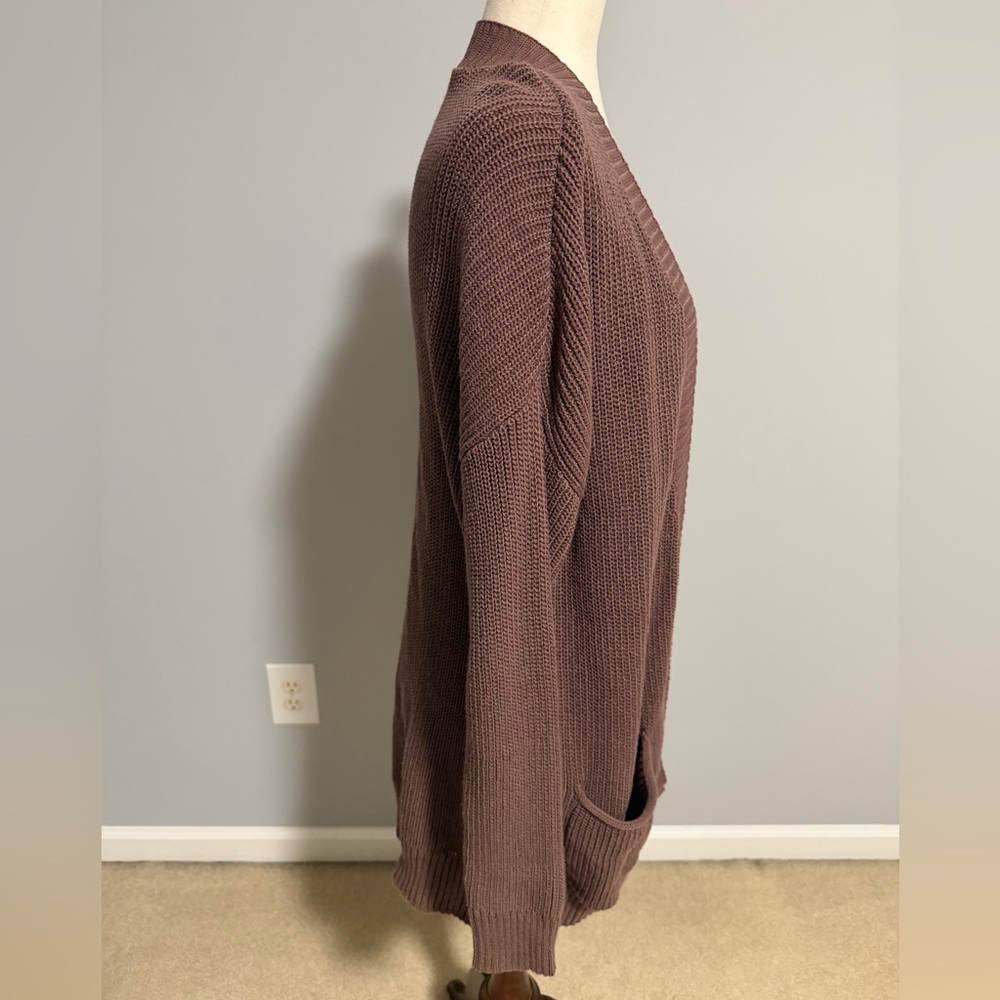 a.n.a Women's Light Brown Long Knit Cardigan - Picture 4 of 7